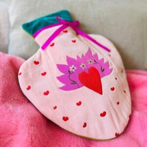 Hot Water Bottle Heart Velvet