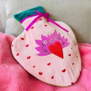 Hot Water Bottle Heart Velvet