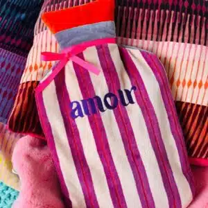 Hot Water Bottle Velvet Pinstripe Amour