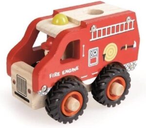 Houten brandweerauto