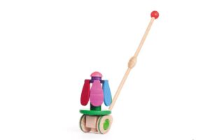 Houten loopstok bloem