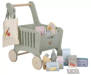 Houten winkelwagen