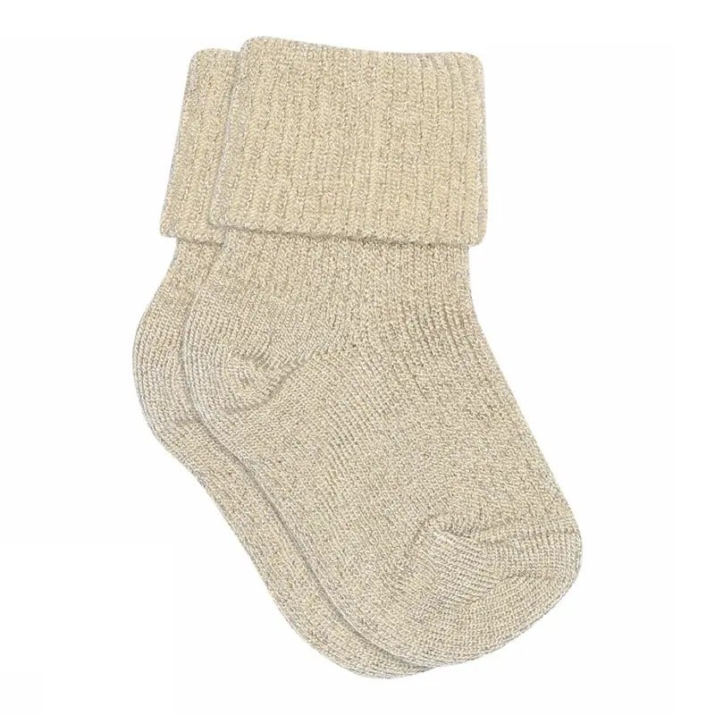 Ida glitter socks - Ecru 17/18