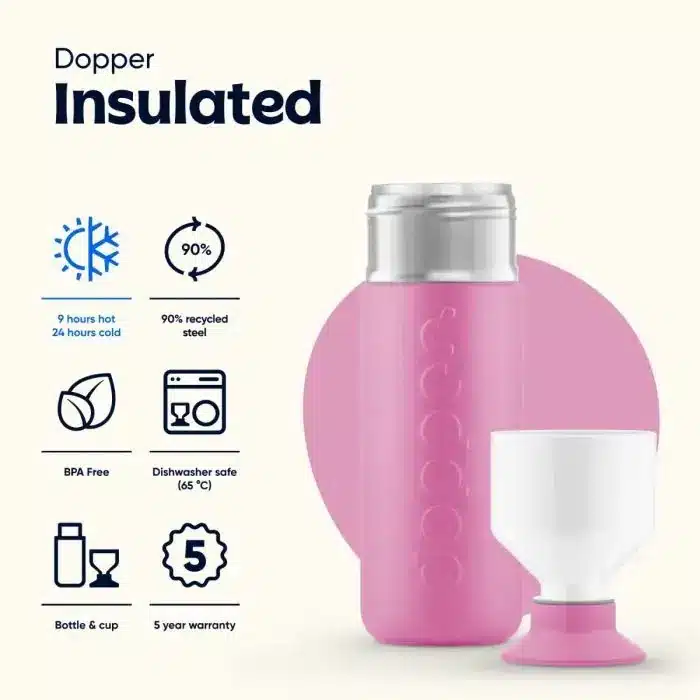 Insulated Large Pelican Pink - 580ml