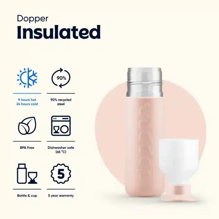 Insulated Pebble Peach - 350ml