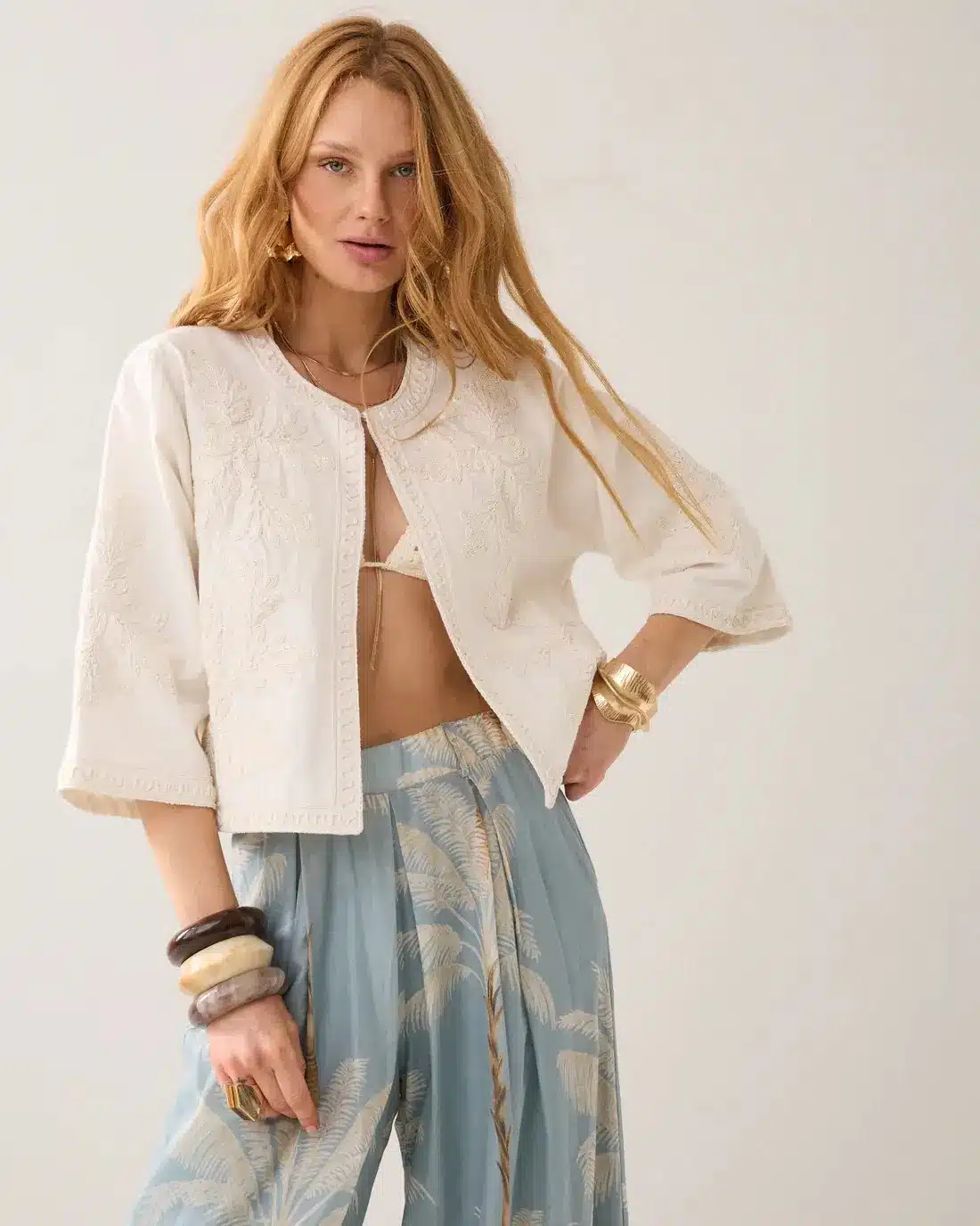 Jacket Embroidery - Ivory