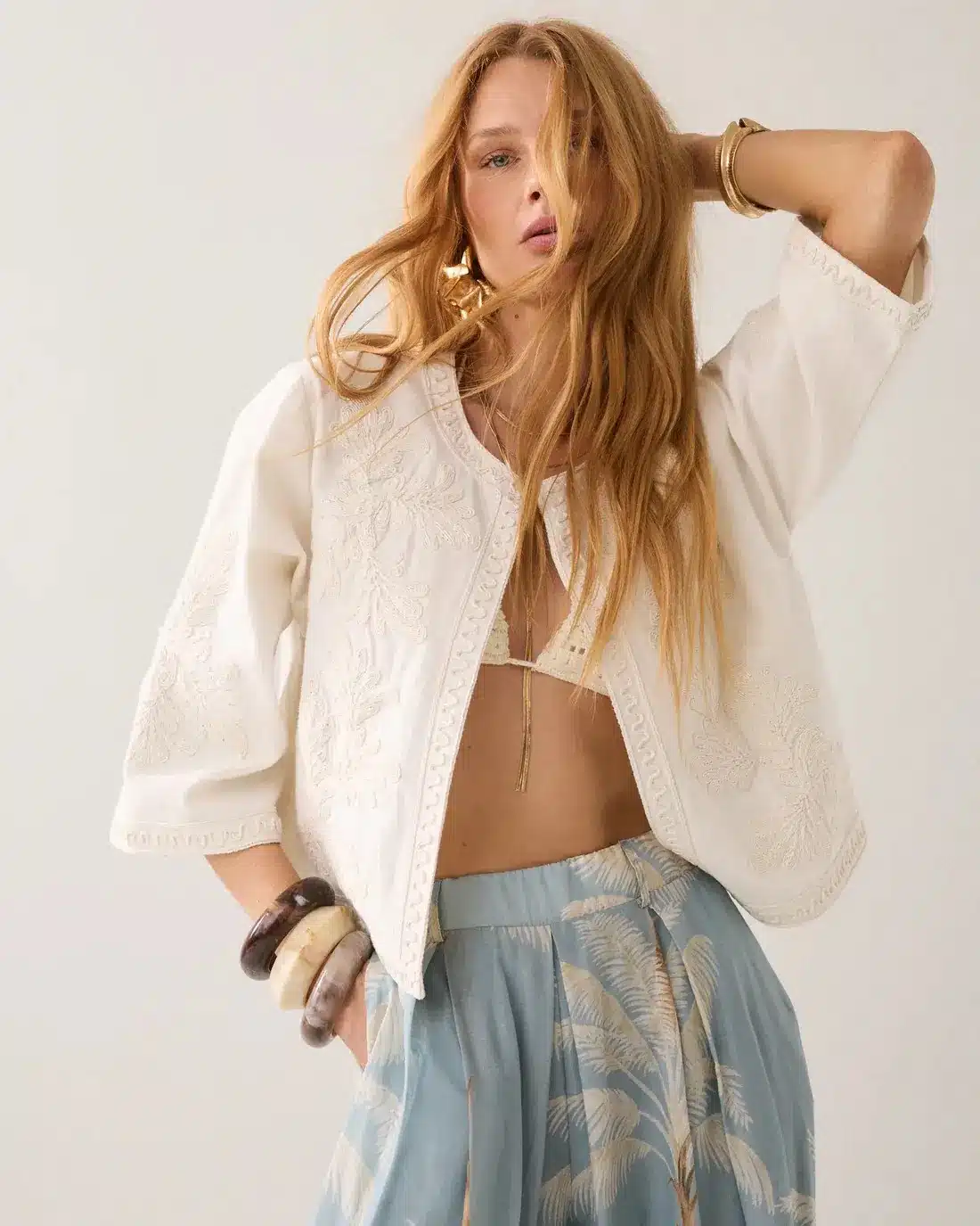 Jacket Embroidery - Ivory