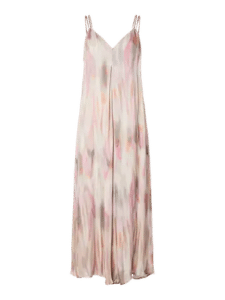 Jamilla Strap Long Dress - Pale Peach Jamilla Print