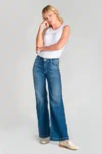 Jeans pulp flare Barcy taille haute bleu N°3