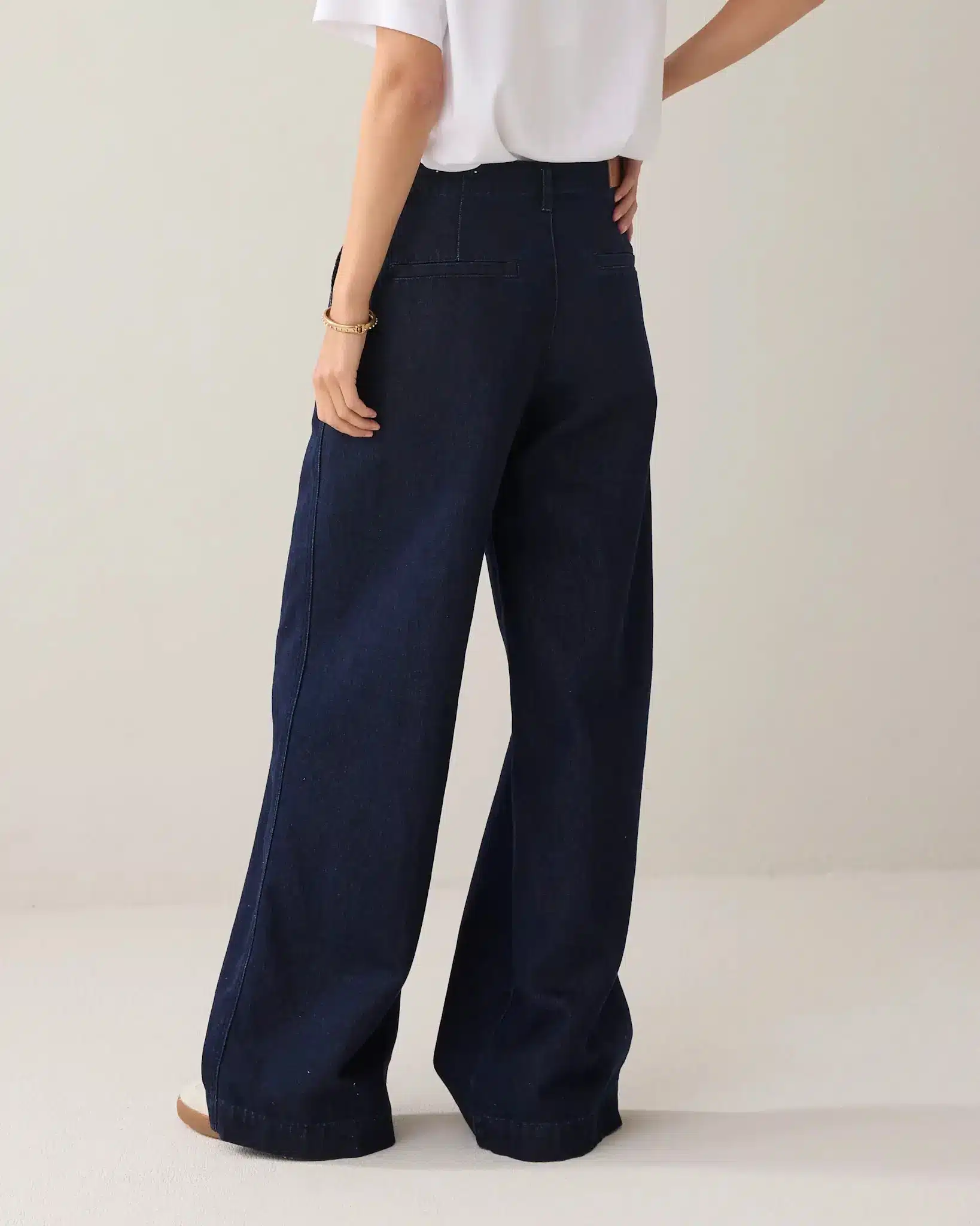 Jeans wide leg Cotton lurex denim – Nightbluedenim