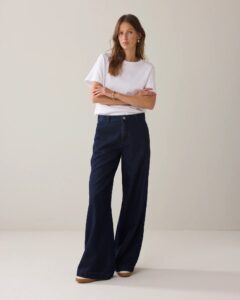 Jeans wide leg Cotton lurex denim – Nightbluedenim
