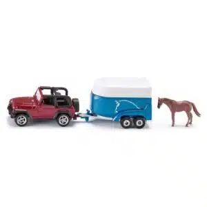 Jeep met paardentrailer