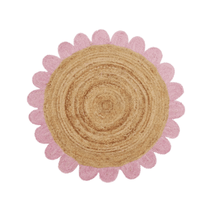 Jute Vloermat Bloem - Roze