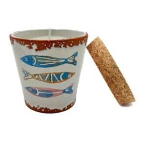 Kaars Vela Ceramica 10x10 cm - Aguas Serenas