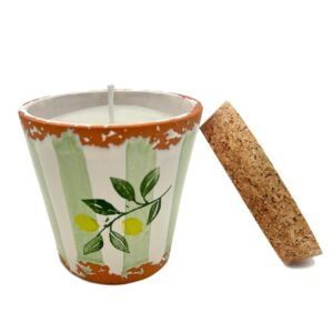 Kaars Vela Ceramica 10x10 cm - Limon de Livorno
