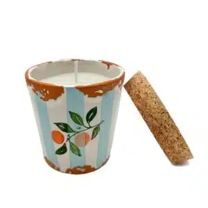 Kaars Vela Ceramica 10x10 cm - Naranjas de Sicilia