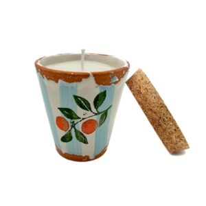 Kaars Vela Ceramica 8,5 cm - Naranjas de Sicilia
