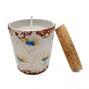 Kaars Vela Ceramica Albizia Rosa 10x10cm - Mimosa