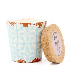 Kaars Vela Mosaico 10x10 cm - Blauw/Zee