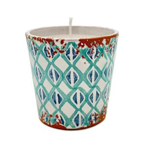 Kaars Vela Rombos 10x10cm - Groen/Munt en Basilicum