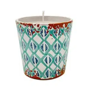 Kaars Vela Rombos 10x10cm - Groen/Munt en Basilicum