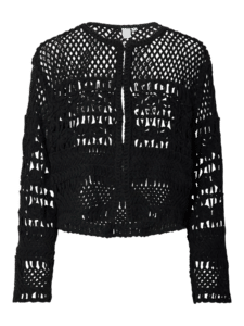 Kahlua LS Crochet Cardigan – Black