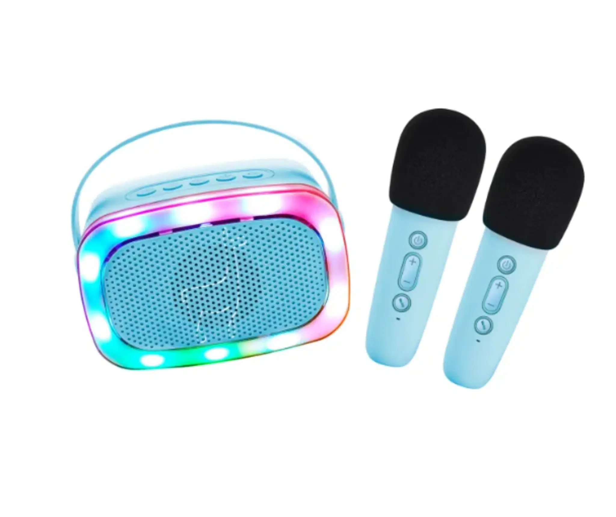 Karaokeset Party 2 microfoons - Blauw