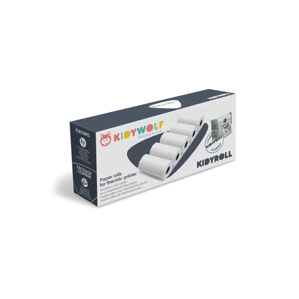 Kidyroll 1 x 5 klassieke papierrollen voor Kidyprint