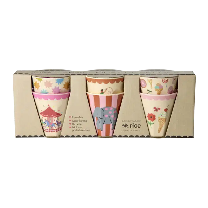 Kinderbeker Fun Fair (roze) - set van 6