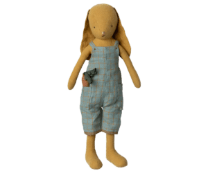 Konijntje Dusty Yellow - Geruite overall