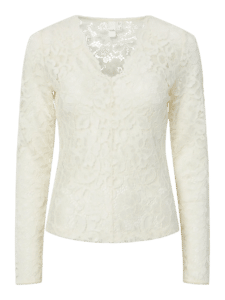 Lacey LS V-Neck Lace Top – Pristine