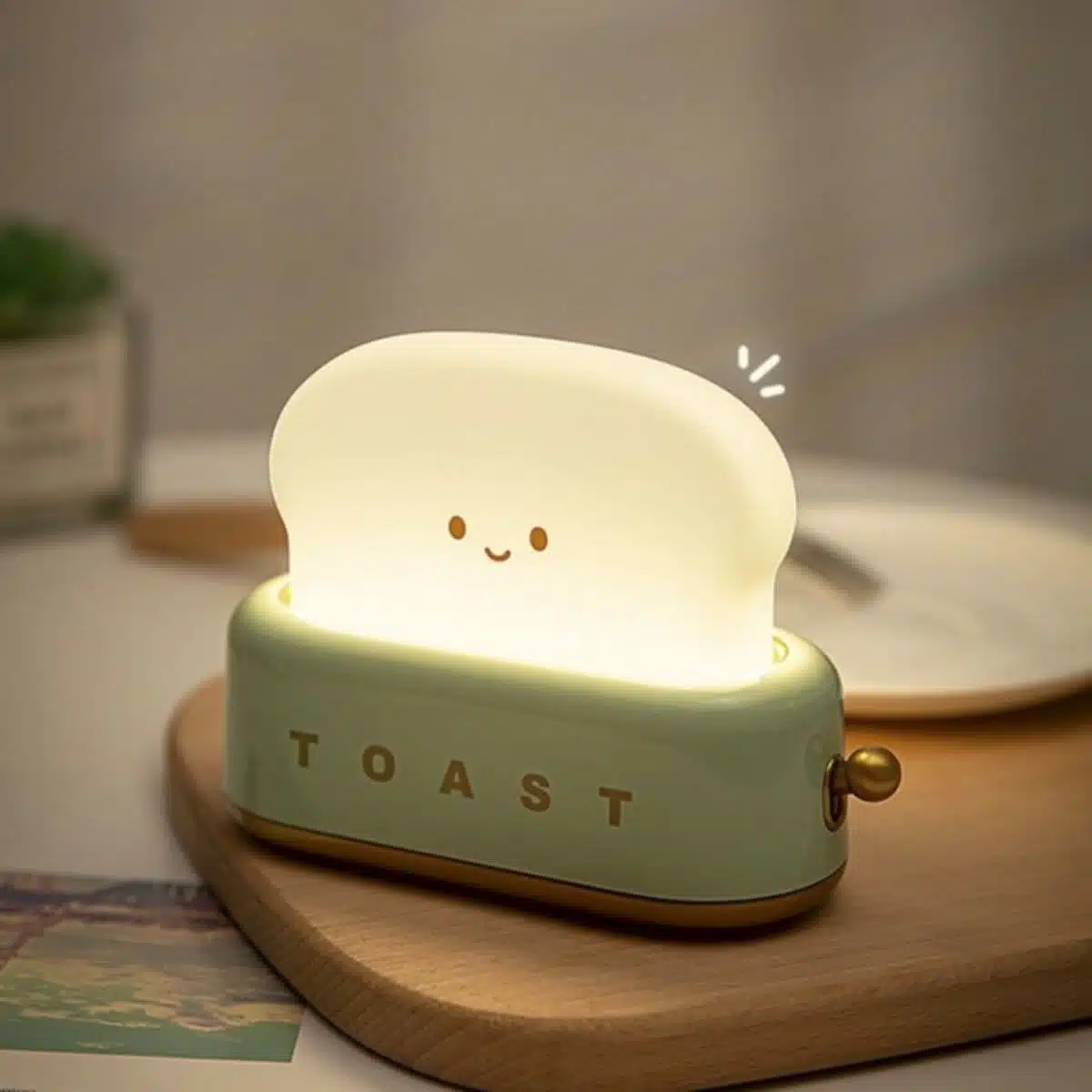 LED Lamp Toaster Green