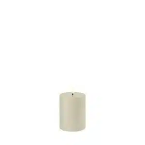 LED pillar candle, Oyster grey, Smooth, 7,8x10 cm