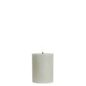 LED pillar candle Rustic - 7,8x10 cm Dusty Green