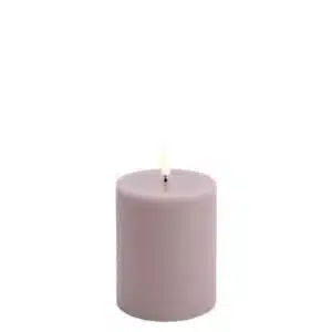 LED pillar candle Rustic 7,8x10cm - Light lavender