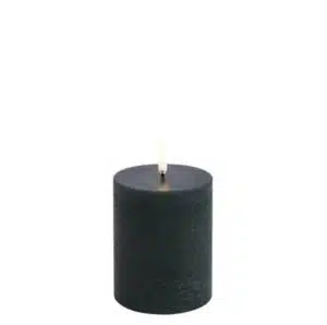 LED pillar candle Rustic 7,8x10cm - Pine green