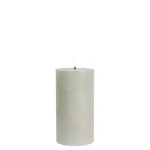 LED pillar candle Rustic - 7,8x15 cm Dusty Green