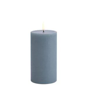 LED pillar candle Rustic - 7,8x15 cm Hazy Blue