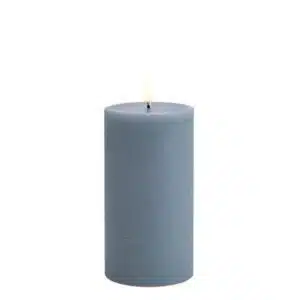 LED pillar candle Rustic - 7,8x15 cm Hazy Blue