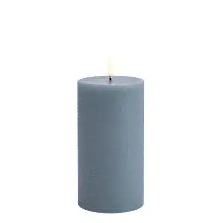 LED pillar candle Rustic - 7,8x15 cm Hazy Blue