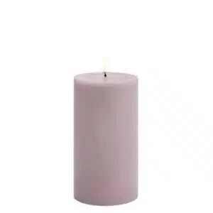 LED pillar candle Rustic 7,8x15cm - Light lavender