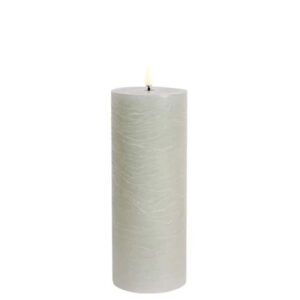 LED pillar candle Rustic - 7,8x20 cm Dusty Green