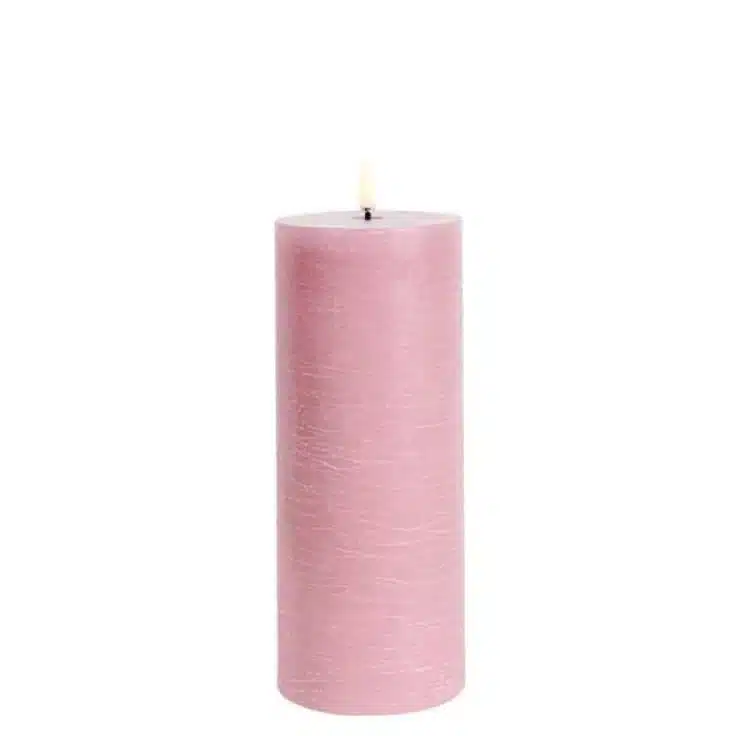 LED pillar candle Rustic - 7,8x20 cm Dusty Rose