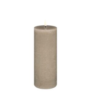 LED pillar candle Rustic - 7,8x20 cm Sandstone