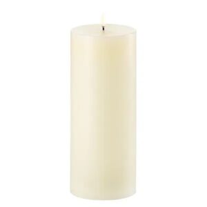 LED pillar candle smooth - 10,1x25cm - Ivory
