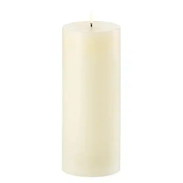 LED pillar candle smooth - 10,1x25cm - Ivory