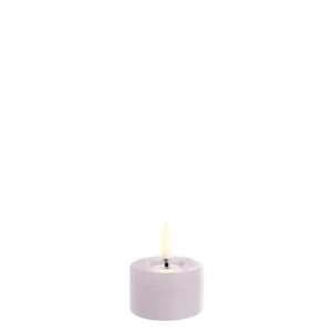 LED pillar melted candle Smooth 5x2,8cm - Light Lavender