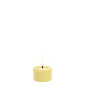 LED pillar melted candle Smooth 5x2,8cm - Wheat Yellow