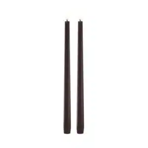 LED slim taper candle, Dusty mulberry, Smooth, 2-pack, 2,3x32 cm
