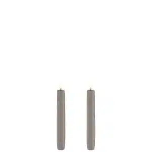 LED taper candle 2,3x15 cm, Smooth, 2-pack Sandstone